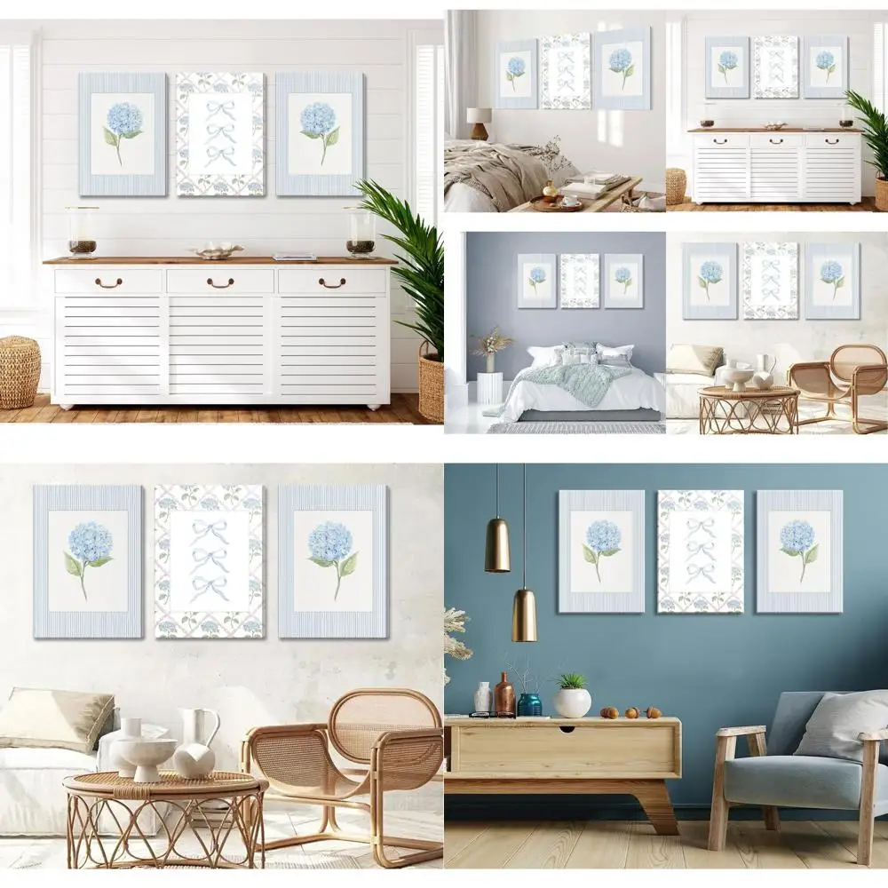 

Trendy Watercolor Bow Art for Coastal-Inspired, Preppy, and Girly Home Decor