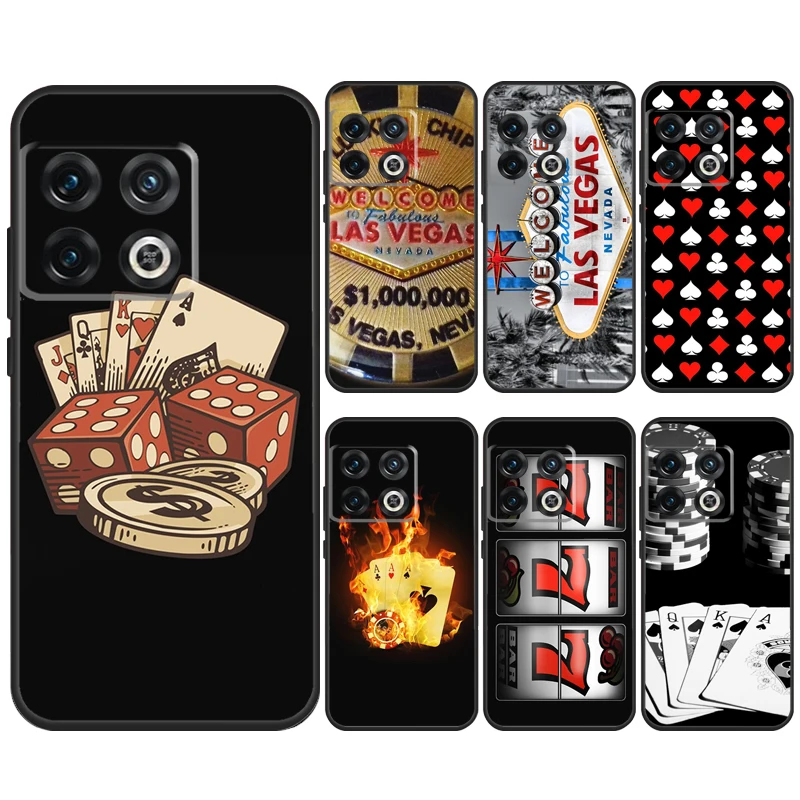 Las Vegas Casino Poker Case For OnePlus 11 12 9 10 Pro 9R 10R 10T 12R OnePlus Nord N20 N10 2T CE 4 2 3 Lite Cover