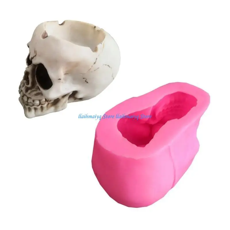 573B Skull-shaped Ashtray Silicone Mold Epoxy Resin Jewelry Mold Resin Casting Pendant Mold Suitable for Diy Resin Crafts