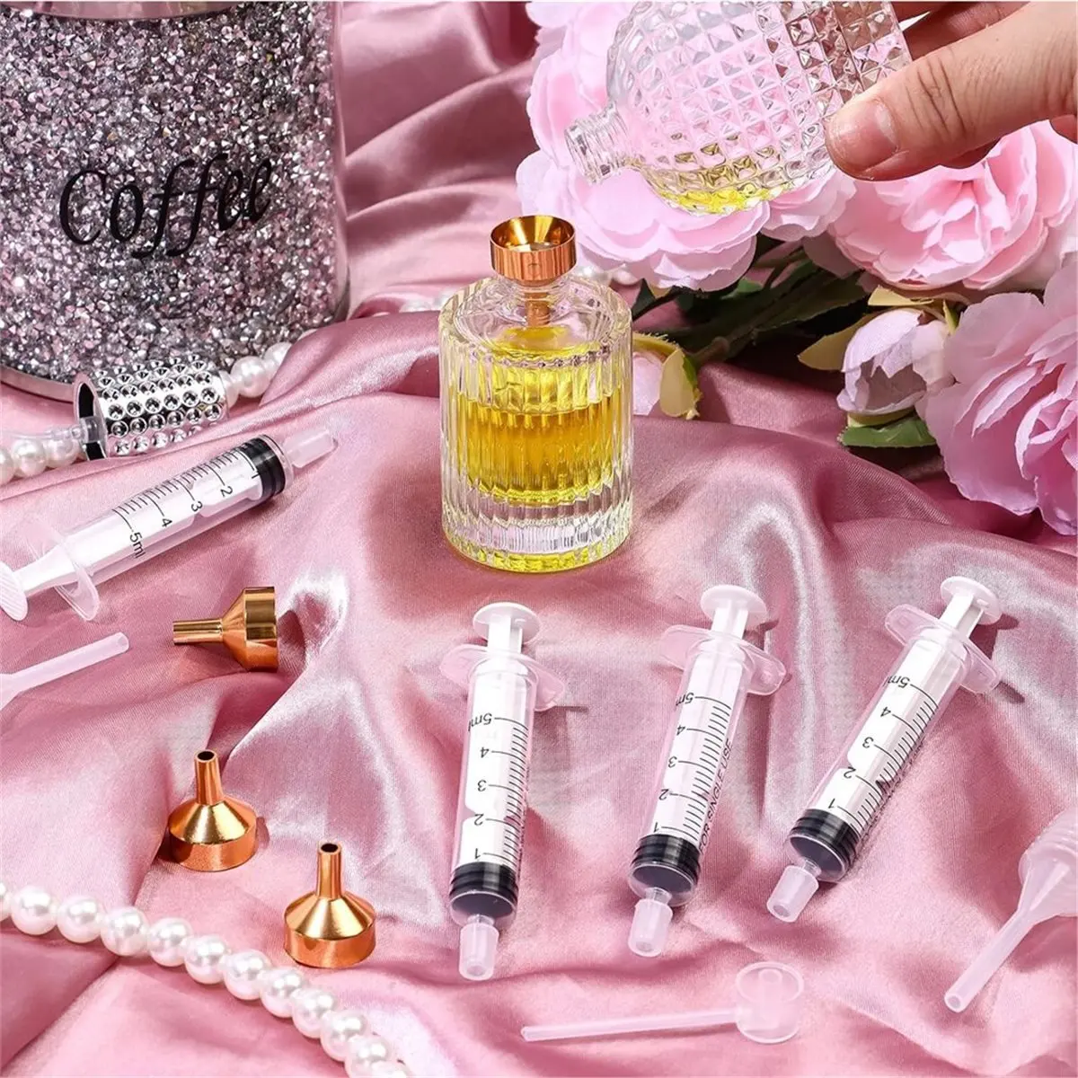 مجموعة أدوات إعادة تعبئة العطور مكونة من 50 قطعة، مجموعة نقل موزع العطور البلاستيكية للزجاجة الصغيرة السائلة #2