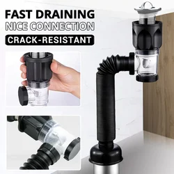 Telescoping Anti-odor Drain Pipe Home Sink Hose Washbasin Pipeline Sink Deodorant Strainer Drain Sewer Pipe Kitchen Accessories