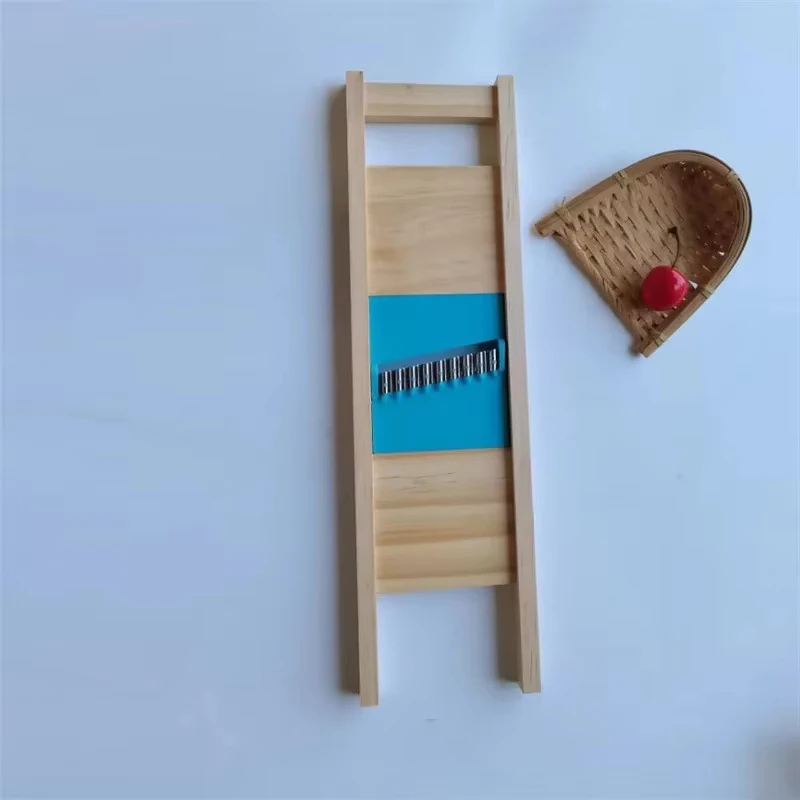 خشبية المنزل رقاقة أجاد البطاطس الخضار الفرنسية أداة القاطع مبشرة القطاعة الفولاذ المقاوم للصدأ البطاطس شبكة القطاعة متموجة قطع زهرة سكين