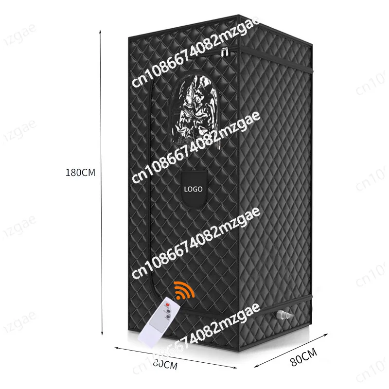 صندوق ساونا لغرفة تبخير الجسم بالكامل للمنزل، تصميم محمول قابل للطي مع معدات نظام التعرق والحمام #4