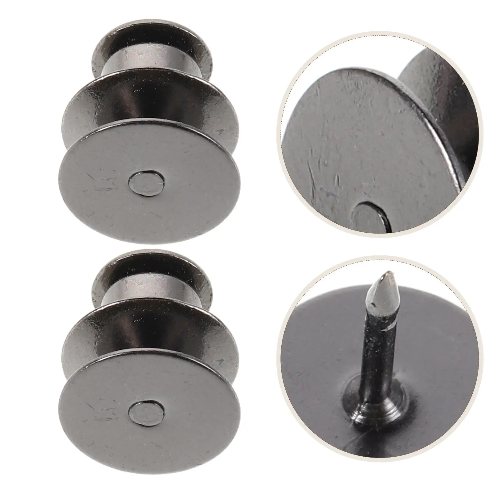 

30 Set Locking Pin Backs Metal Security Clasps for Enamel Pins Heavy Duty Flat Back Replacement for Badge Making Crafts Jewelry