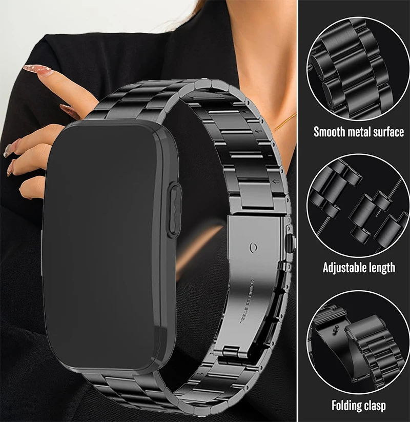 Metal Classic Stainless Steel Strap For Garmin CIRQA Smart Band Replacement Men Women Bracelet Correa For Garmin Cirqa Wristband