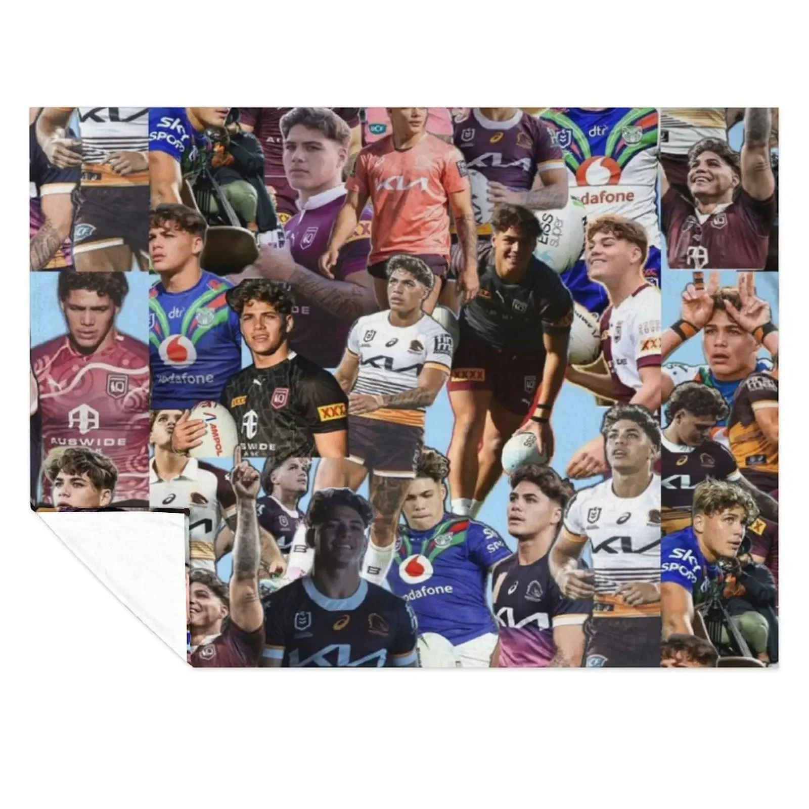 

reece walsh nrl hot collage photos Throw Blanket For Decorative Sofa Extra Large Throw Softest Bed Fashionable Blankets