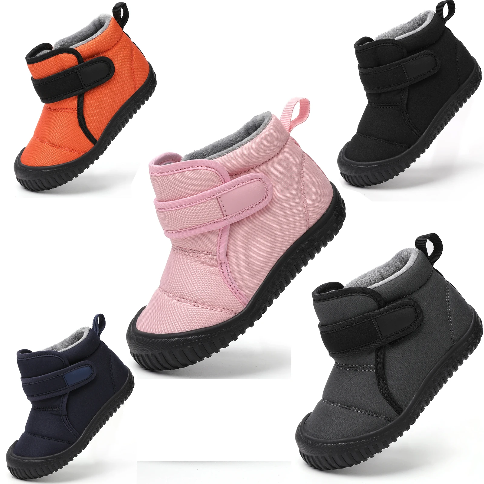 

Winter Children New Velvets Cotton Shoes Baby Casual Soft-soled Warm Cotton Boots Boys and Girls Fashion Short Snow Boots