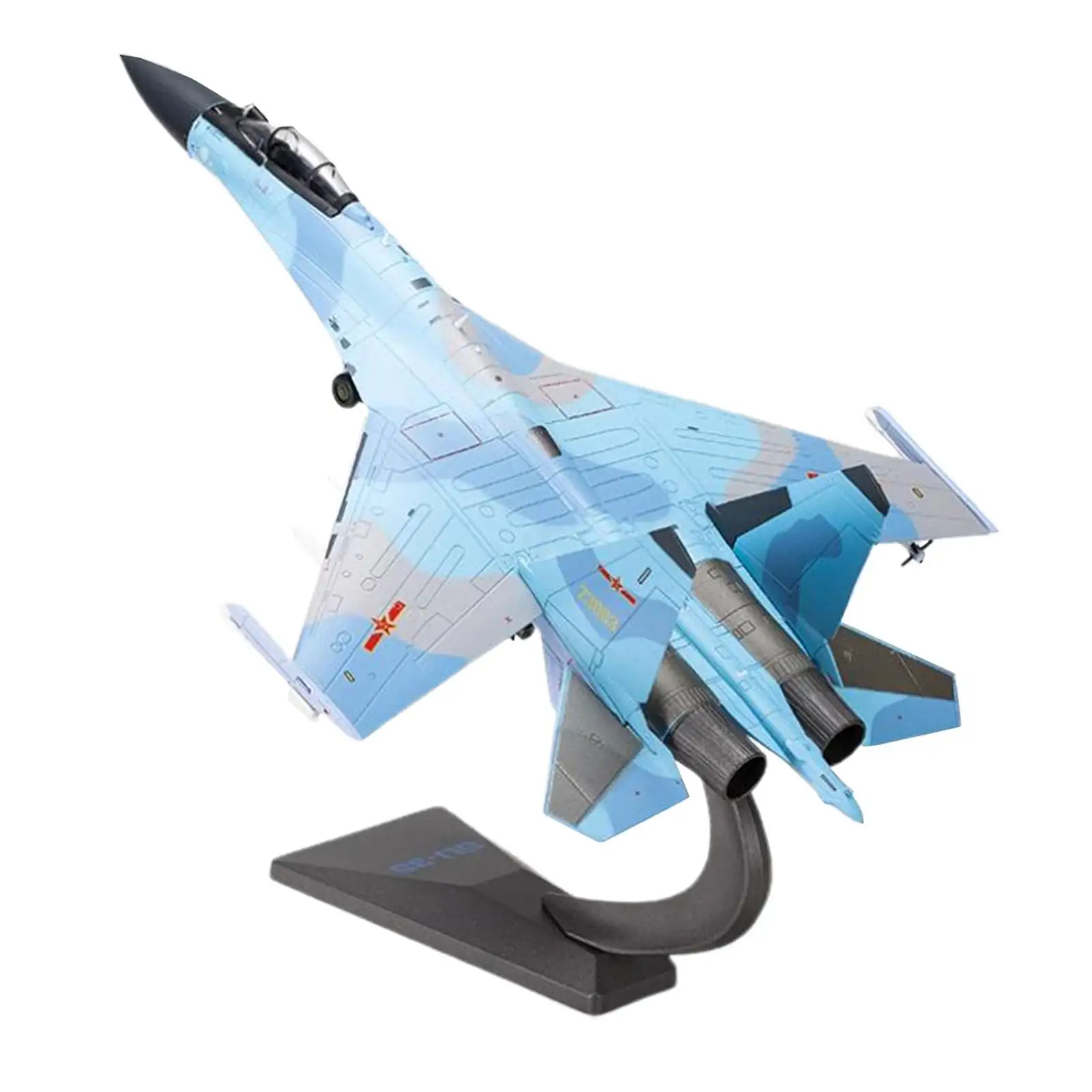 1:72 SU35 Airplane Model with Display Stand Decoration Collectables Kids Adults Toy Simulation Retro Plane for Bar Tabletop