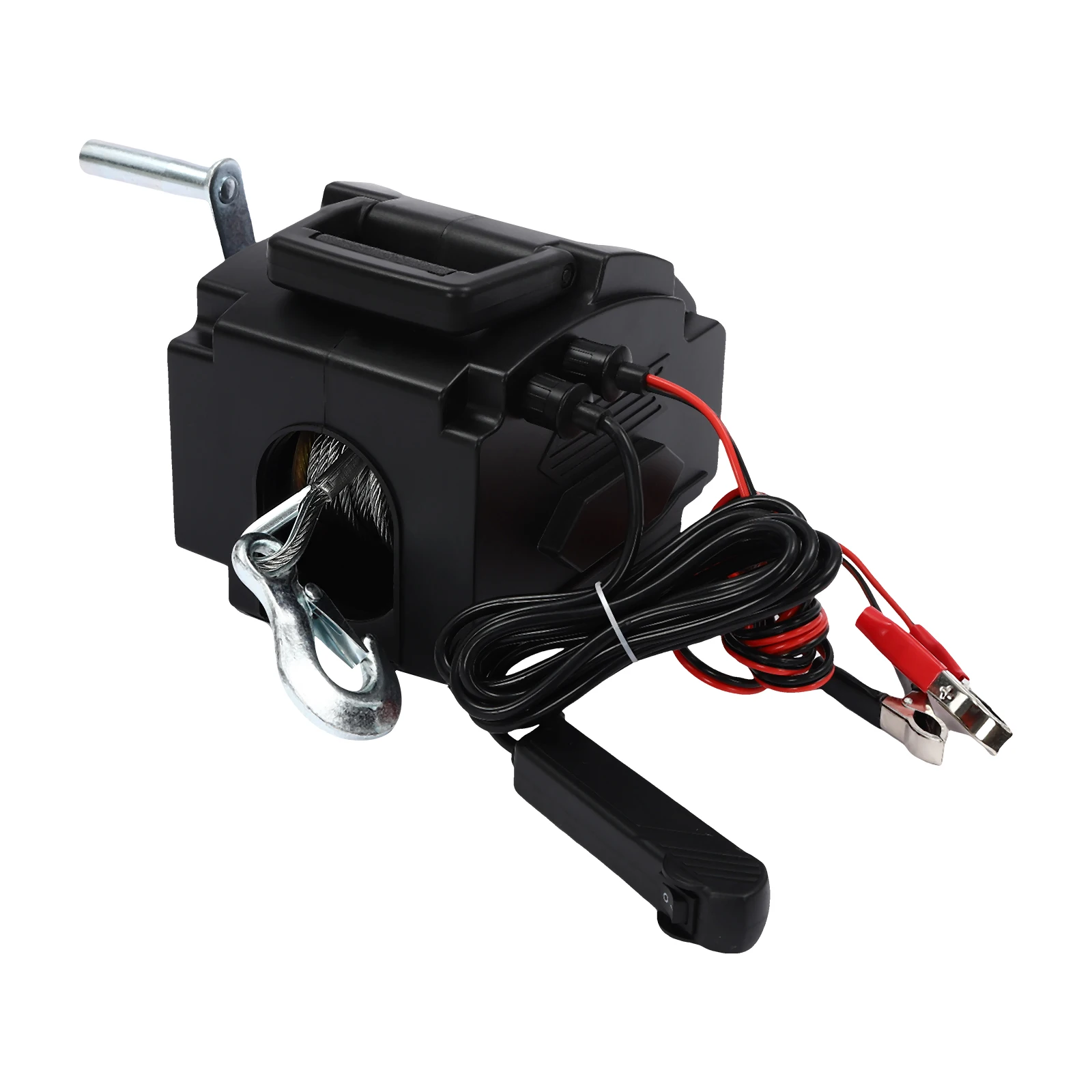 300W, 12V Kabelgesteuerte Elektrische Winde, Handgesteuerte Elektrische Winde Geeignet für Autos, Anhänger, LKWs, Yachten, Marine-Winden – Detail 10