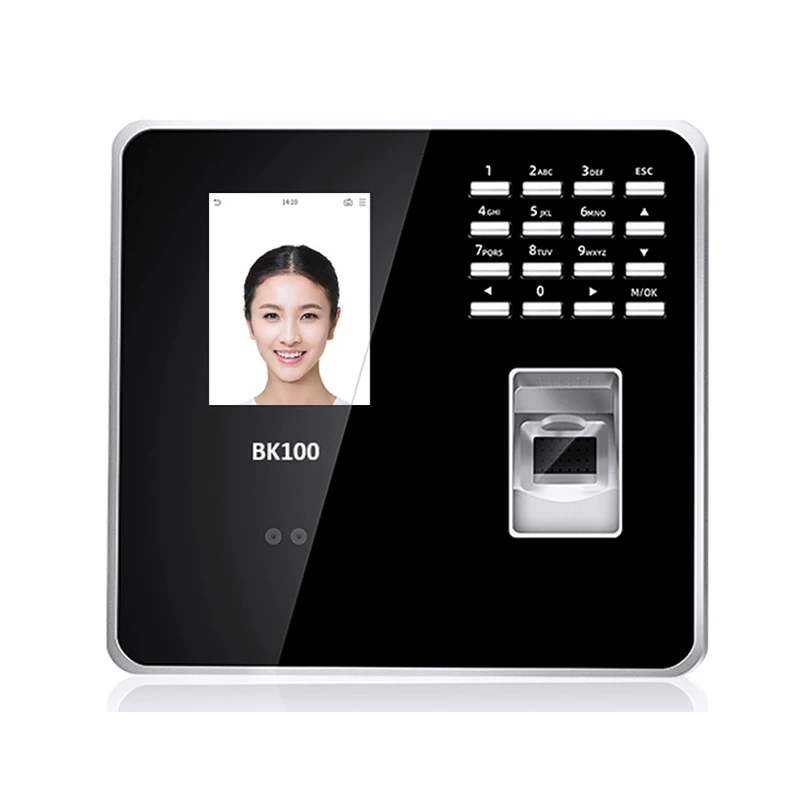 

BK100 TCP/IP Biometric Fingerprint Face Facial Recognition Employee Time Attendance Machine With keyboard Time Clock Recorder