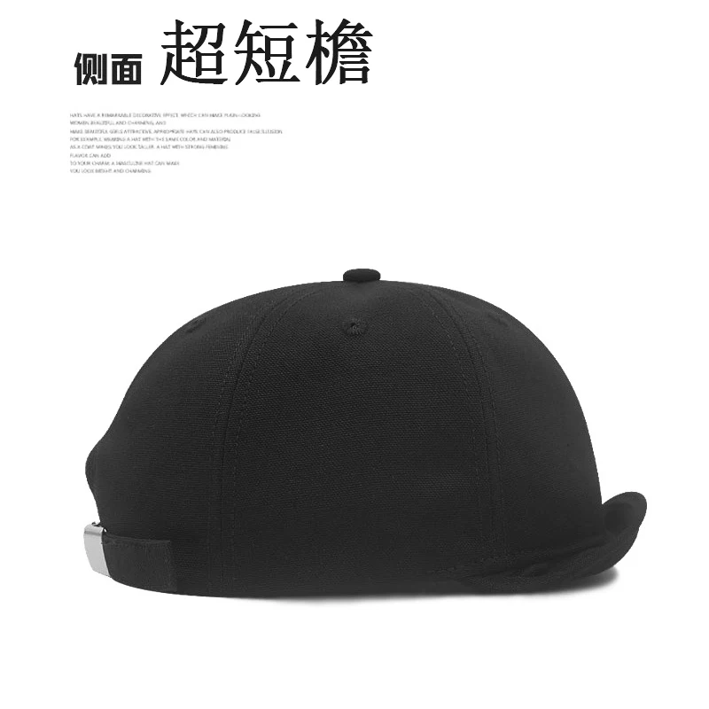 2024 New Fashionable Short Brim Men\'s Cap Flip Up Short Visor Baseball Cap for Men XL Large Size Big Head