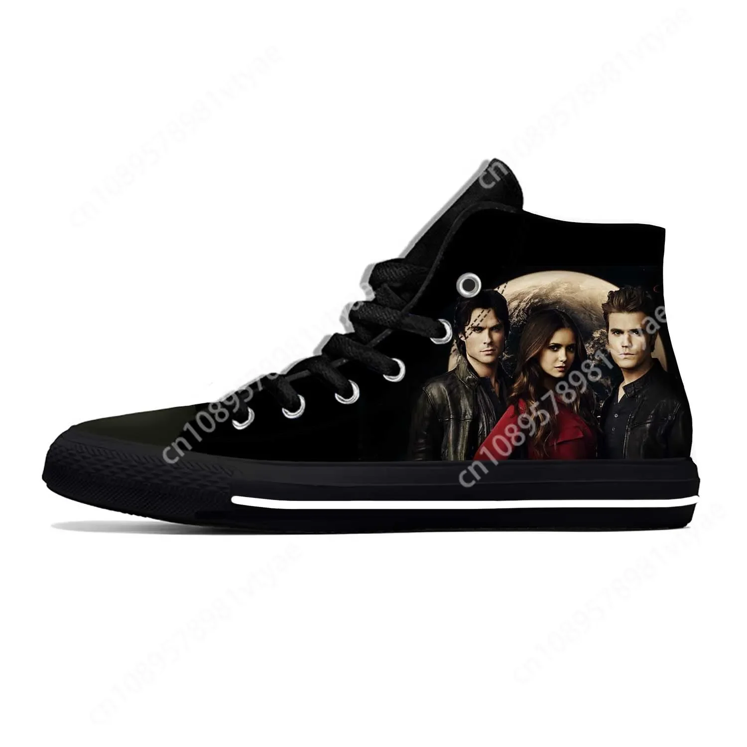 

Anime Cartoon The Vampire Diaries Damon Salvatore Casual Shoes High Top Lightweight Board Shoes Breathable Men Women Sneakers