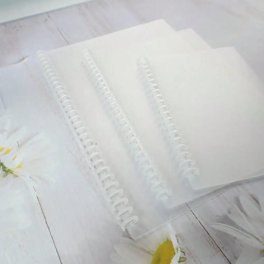 Picture 4: 2 Sheets Translucent A4 B5 A5 Loose Leaf Notebook Journal Binding Cover Circular Hole Binder Shell Office Stationery Supplies