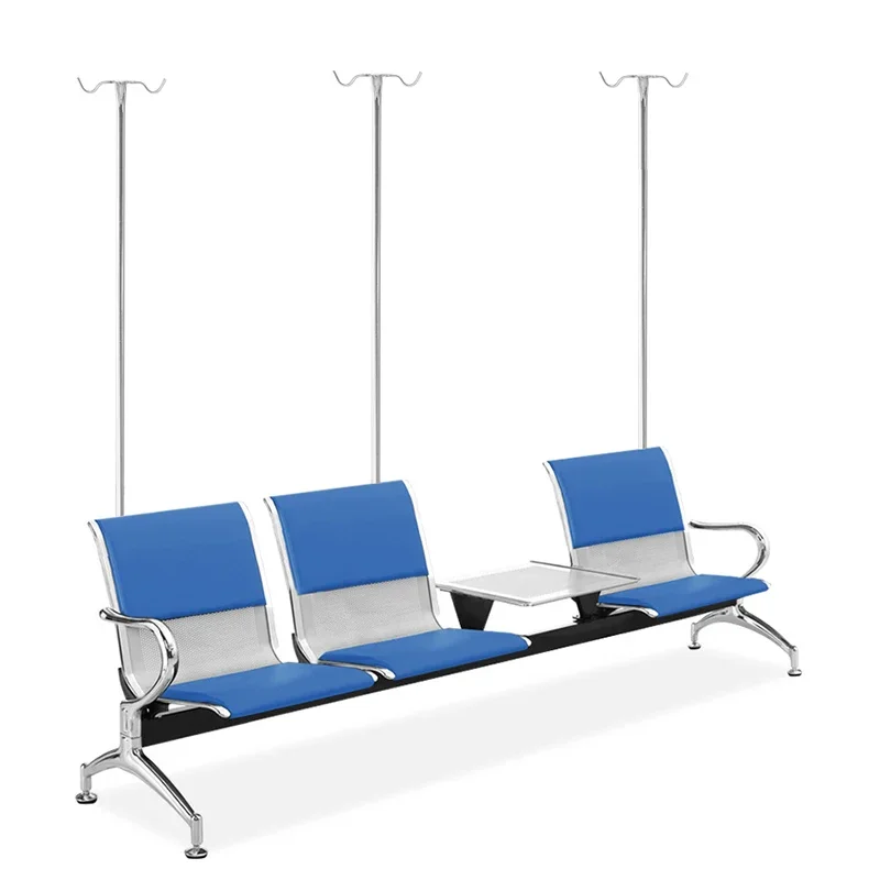 4-seater Clinic Infusion Room Waiting Bench Hospital Transfusion Waiting Chairs with Table