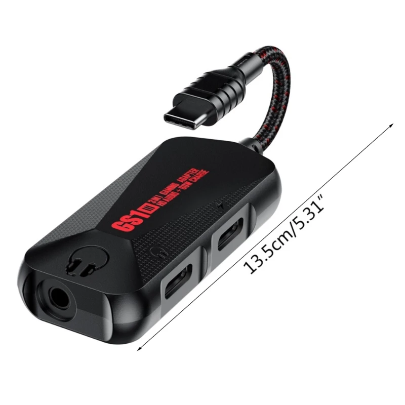 Tarjeta de sonido de juego de pollo GS1 3 en 1 tarjeta de sonido de juego de teléfono móvil con adaptador