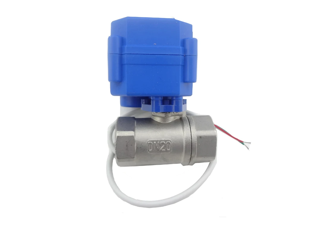 

Motorized Ball Valve G3/4" DN20 (reduce port) 2 way 12VDC CR04,Stainless steel, electrical Valve