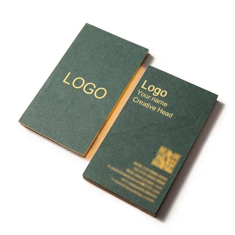 100PCS Cheap Customized Full Color Double-sided Printing Hot Stamping Business Card 300GMG Paper