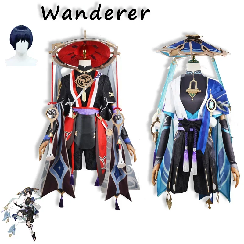 Balladeer Scaramouche Cosplay Kunikuzushi Kabukimono  Everlasting Lord of Arcane Wisdom Hat Cosplay Genshin Impact Costume Game