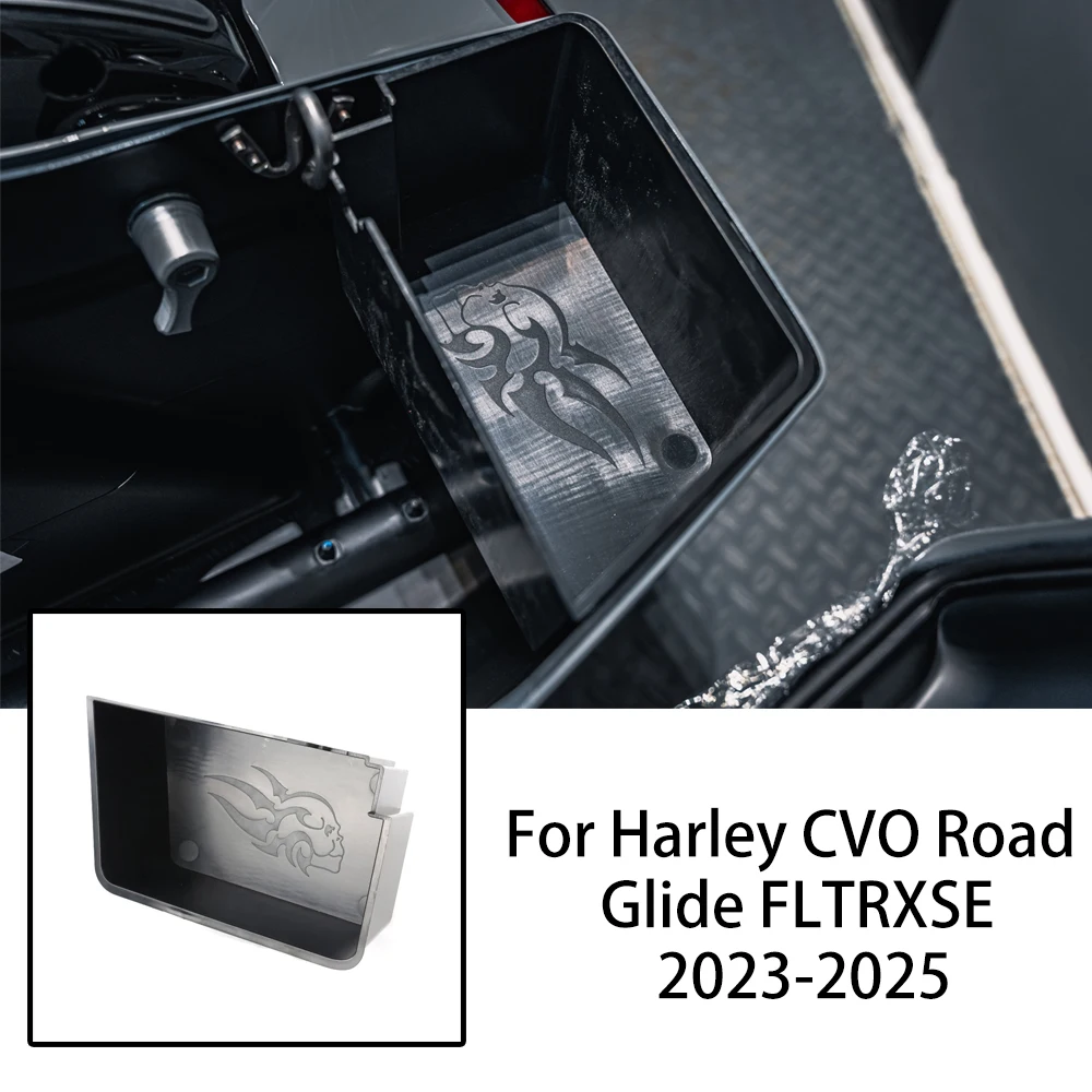 

Органайзер-крышка для жестких кофров мотоцикла, для Harley CVO Road Glide Street Glide Touring 2023-2025, ABS, черный