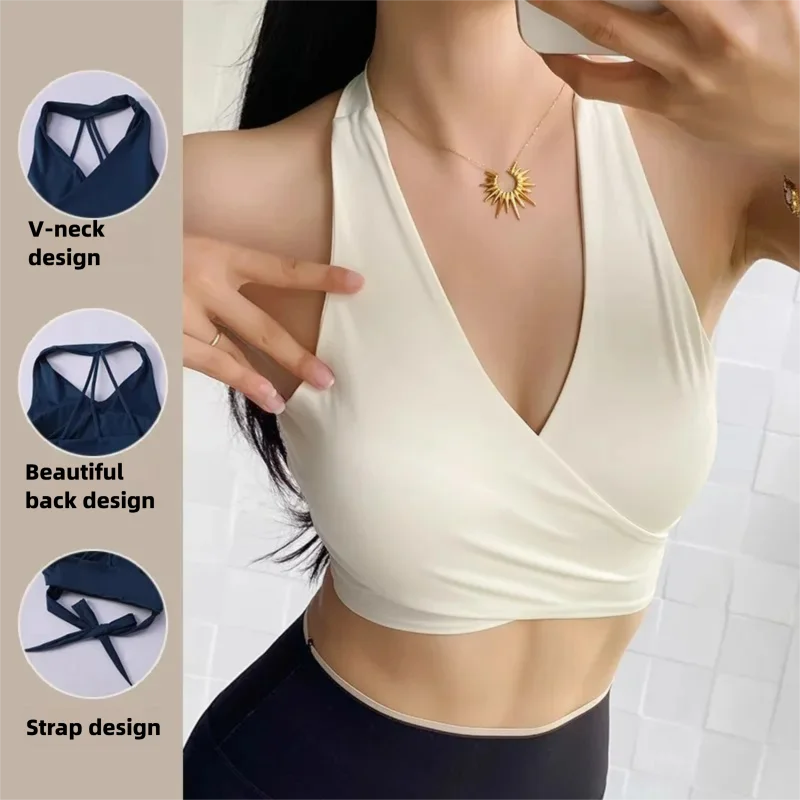 Women's Summer Yoga Tank Top With Built In Bra Pad Backless Slim Fit Breathable Sports Vest For Pilates Workout Fitness Gym