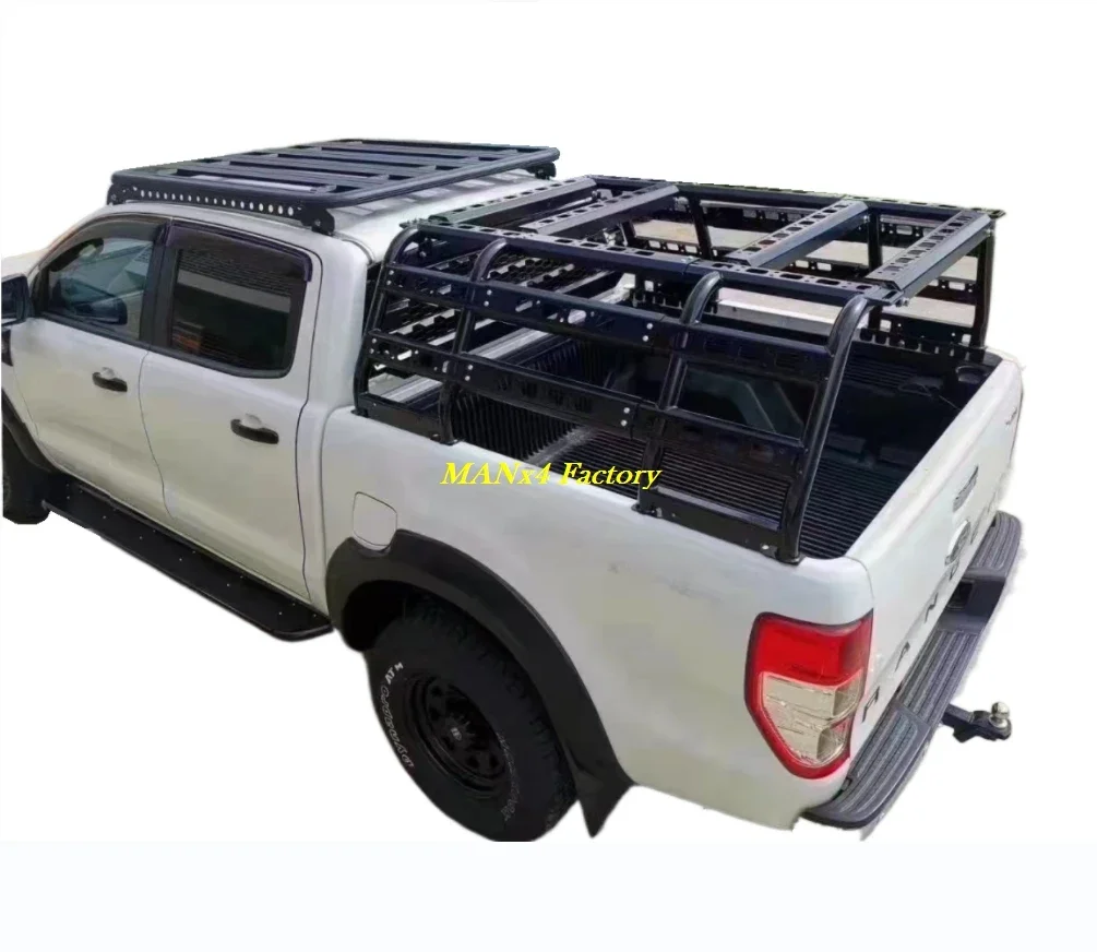 Salp-up Adjustable Roll Bar Bed Rack For Pickup Tundra F150 Ram Serra Silverado