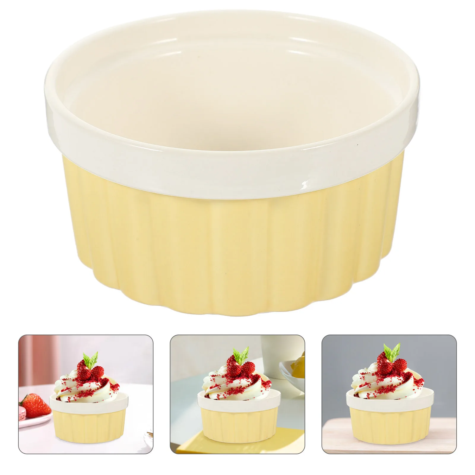 1 قطعة وعاء بودنغ السيراميك تنوعا الخبز تخدم السلطانية للحلويات الكراميل المربى كيش الآيس كريم التوابل التوابل