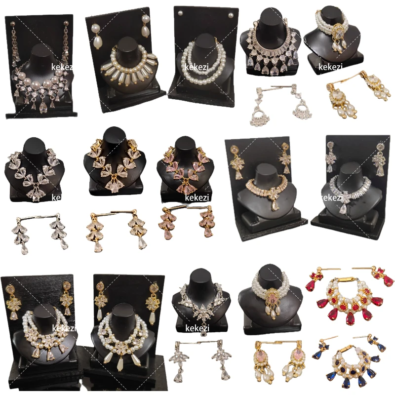 

1/6 Miniature Jewelry Accessory Model Miniature Luxury Earrings Pearl Necklace Ring Doll Decorated Doll Headwear Accessories