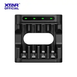 XTAR L4 Charger Mix-charging Intelligent Fast Charging CVSA Technology For NiMH Battery LED Indicators Type-C Input