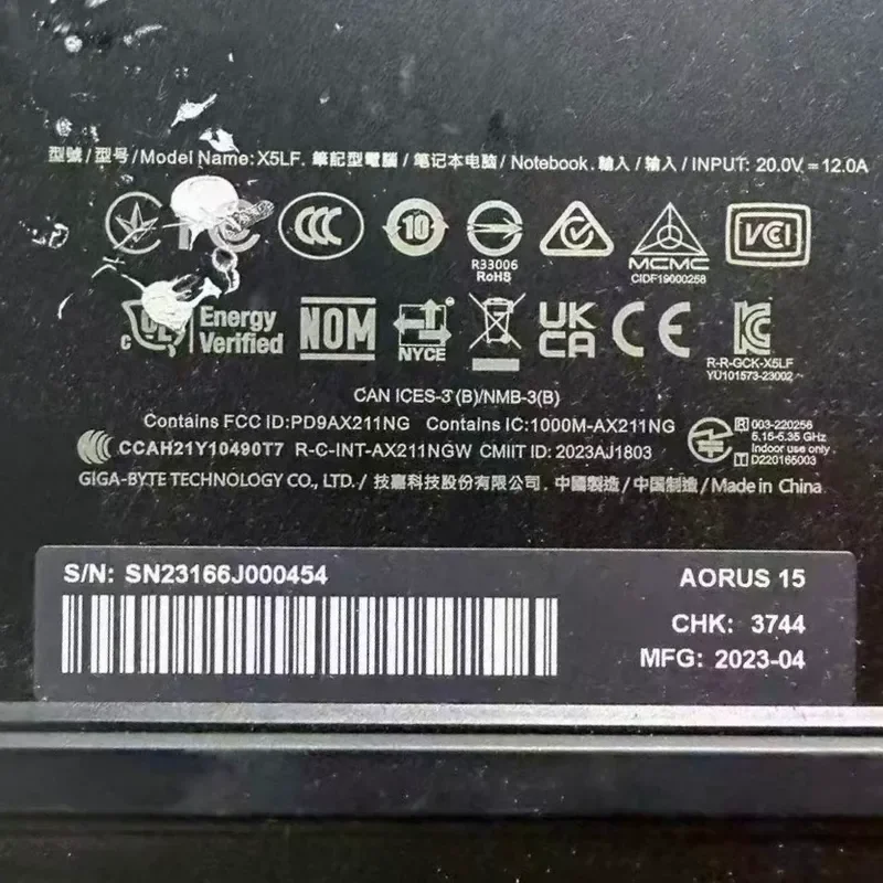 For Gigabyte X5LF AORUS 15 screen cable Screen cable New spot 40-pin 0.4/0 interface optional RP77