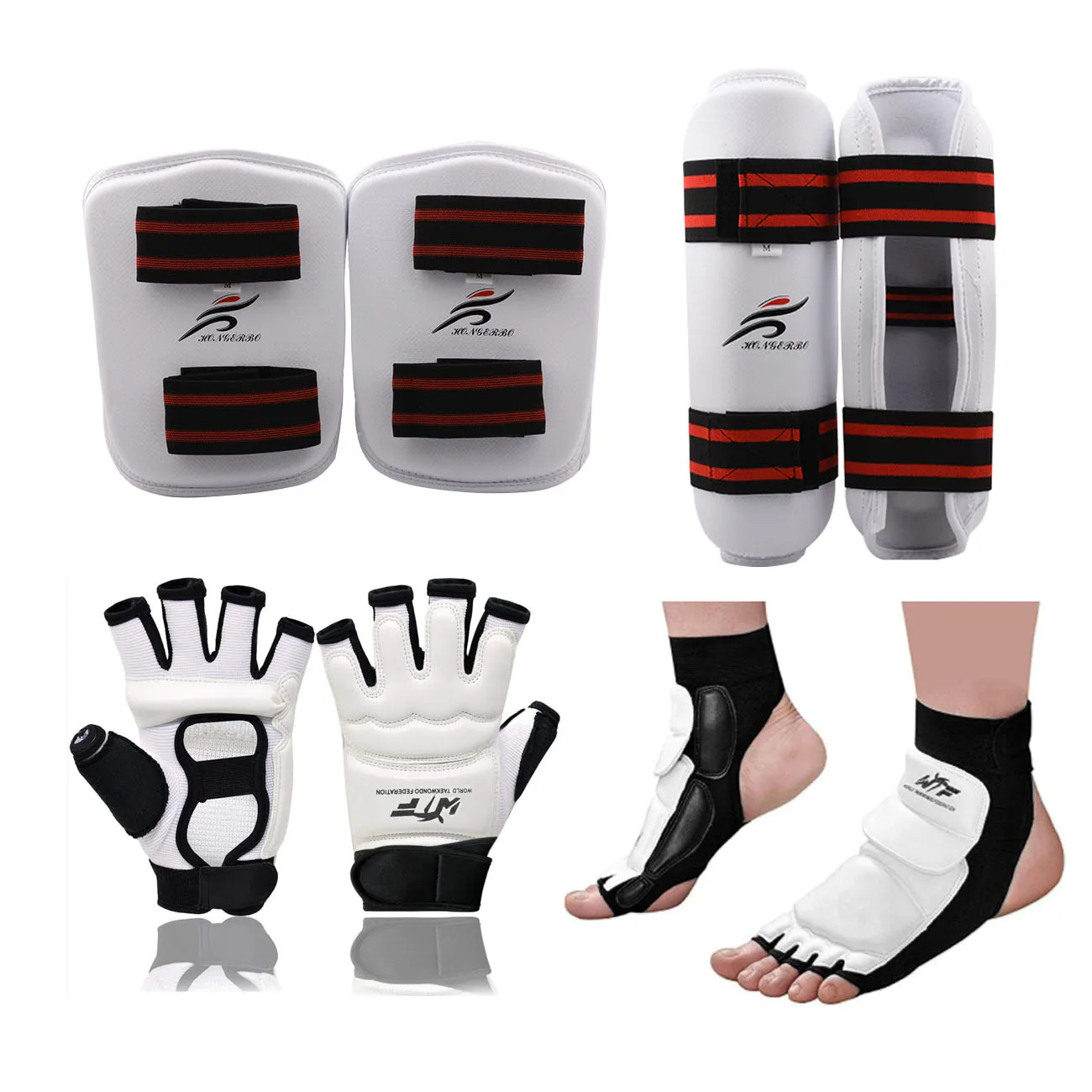 Guanti da Karate Taekwondo uniforme scaldamuscoli protezione per le mani parastinchi professionale attrezzatura MMA uomini bambini Fight Boxin