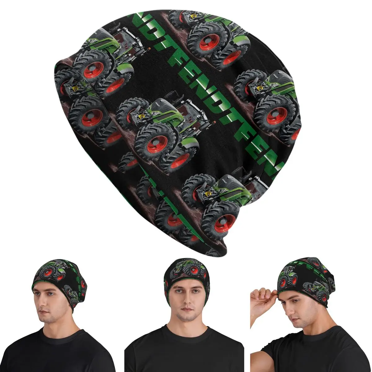 Fendt German Tractors Warm Knitted Cap Hip Hop Bonnet Hat Autumn Winter Outdoor Beanies Hats for Unisex Adult