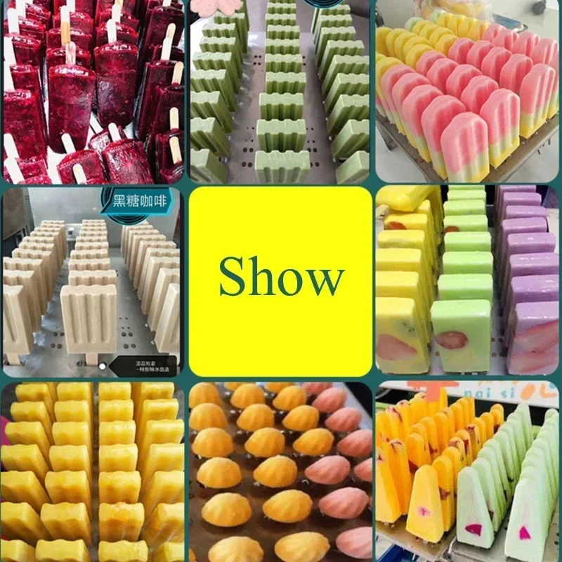 مع 2 قوالب 80 قطعة آلة صنع المصاصة الآيس كريم آلة اسكيمو الجليد 220 فولت 110 فولت 6000 قطعة/يوم #6