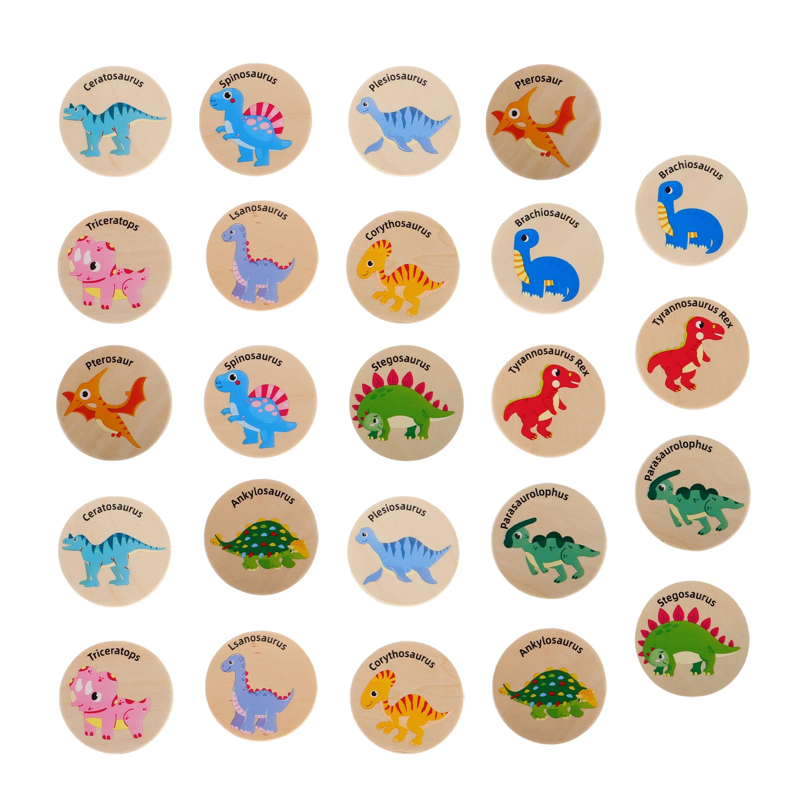 

24pcs Kids Memory Game Wooden Toy Dinosaur Toddlers Animal Matching Game Dinosaur Toys Toddler Kindergarten Learning Ga