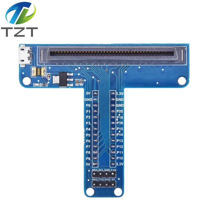 للوحة تمديد Micro:bit T type GPIO مع مخرج 5 فولت و3.3 فولت لبرمجة Micro:bit STEM