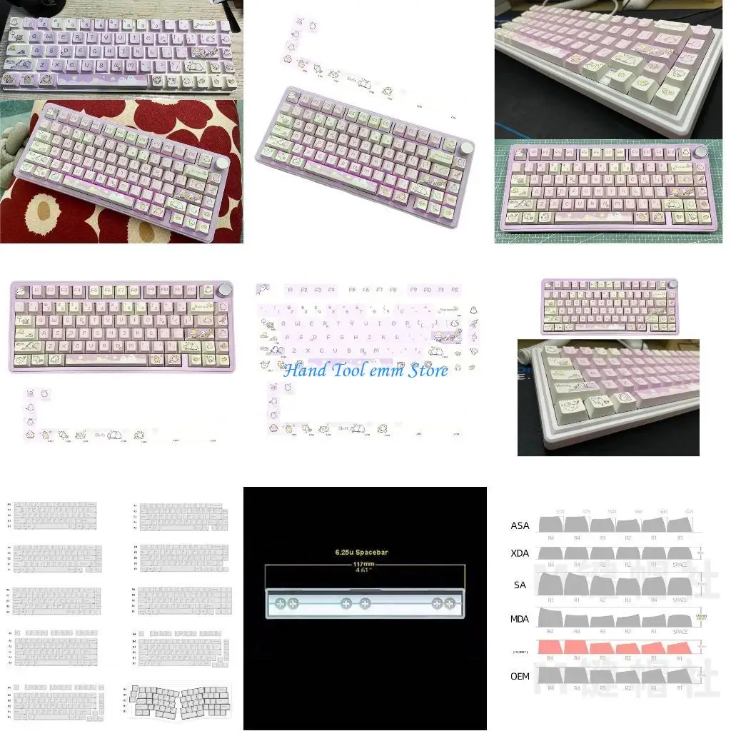 

H37F Fat Joo Bird 93PCS Keycap Sublimations Cherry Profile For Mechanical Keyboard