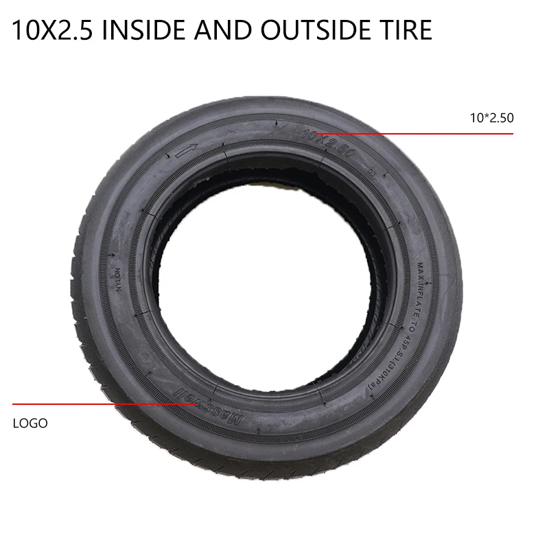 10 Inch Electric Skateboard Tire 10x2.5 for Electric scooter Skate Board 10x2.50 inflatable wheel Tyre outer tire