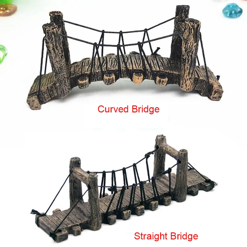 Ponte D'Acqua Finto Ornamento Per Acquario - Decorazione In Resina Sintetica Per Acquari E Pesci