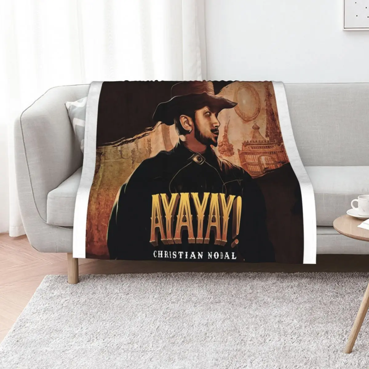 Manta decorativa con diseño de Christian Nodal, regalo para amigos y compañeros de habitación