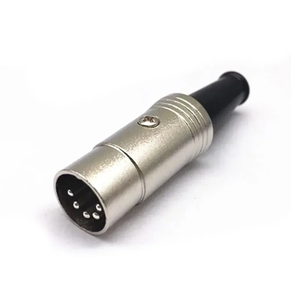 5pcs 5PIN DIN Connector Midi Cable Lead Audio Plug Male Inline Metal Connector Computer Peripherals For Midi Vintage Audio
