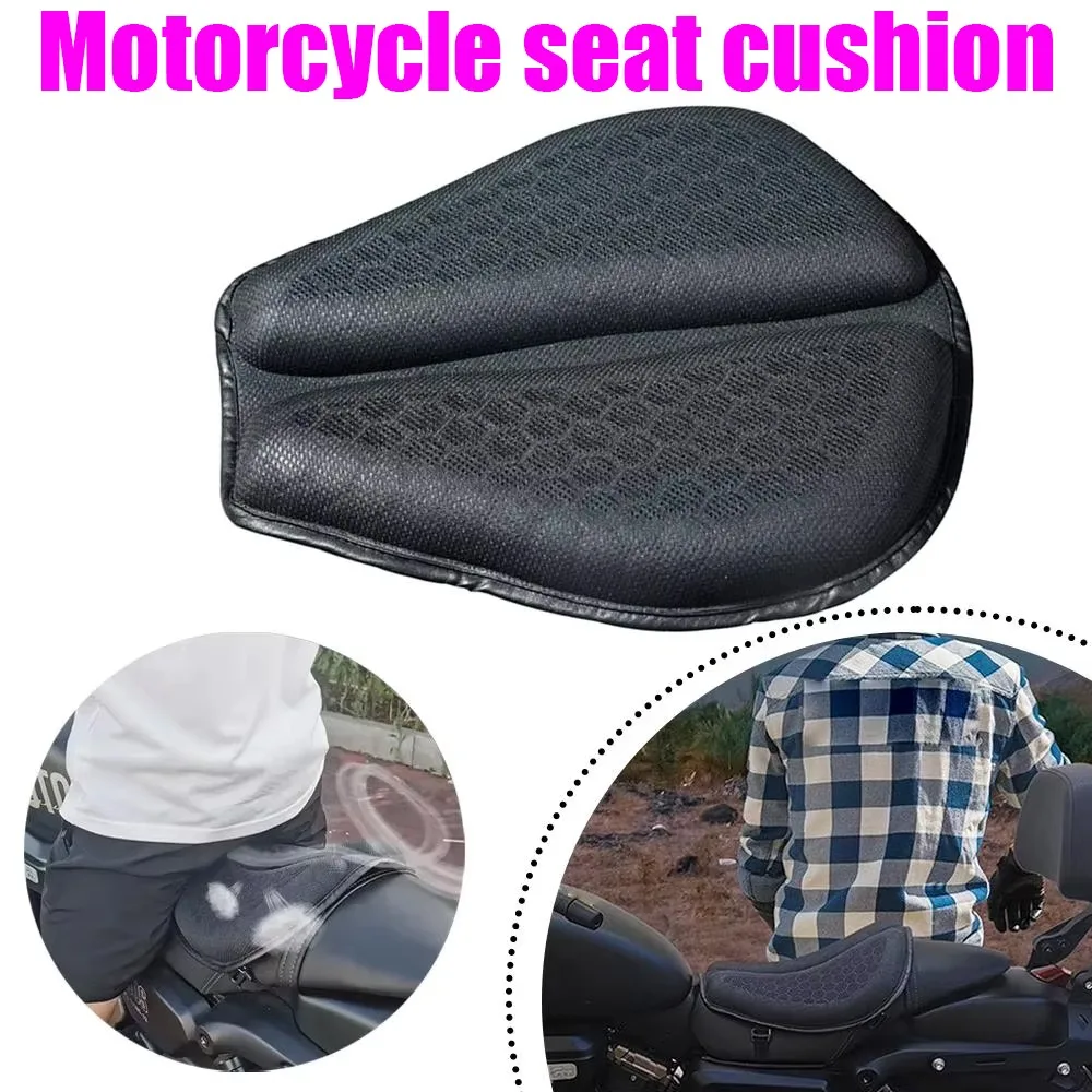 3D Honeycomb Motorcycle Seat Cushion Gel Pad for Universal Summer Heat Insulation Breathable Shock Absorbing Waterproof Comfort