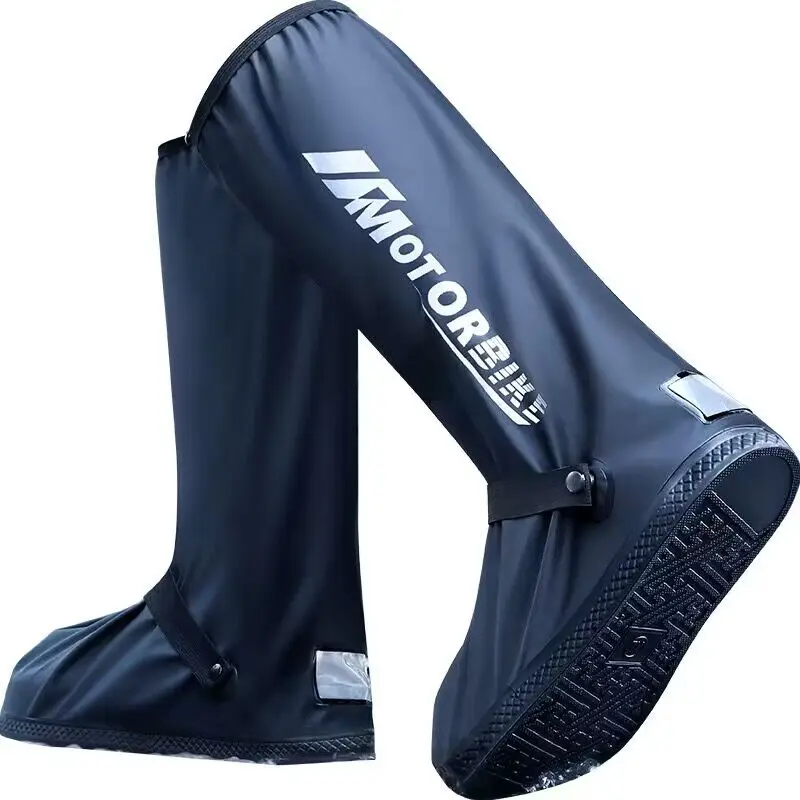 Motocyklowe wysokie rurki kalosze wodoodporne odblaskowe antypoślizgowe obuwie motocyklowe jazda na rowerze rower akcesoria ochronne wielokrotnego użytku