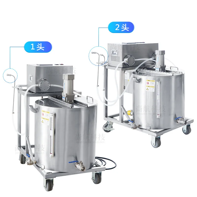 Semi-automatic filling machine 304 stainless steel gear pump, electric heating single and double head remote control