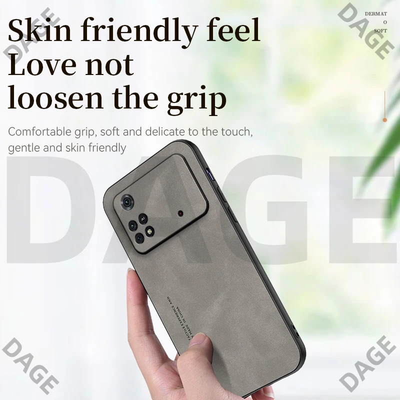 Sheepskin Leather Casing for Redmi Note 11 11E 10 10s 11SE Pro Plus POCO M5S 11Pro+ 4G 5G Matte Soft Shockproof Back Cover