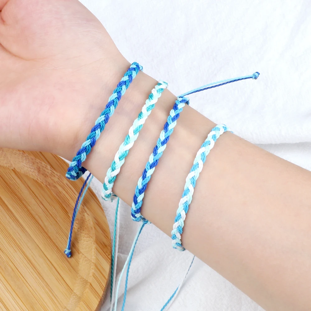 Multi Farbe Wasserdichte Wachs Faden Geflochtene Armbänder Für Frauen Männer Tibetischen Buddha Glück Armband Paar Armreif Freundschaft Schmuck – Detail 14