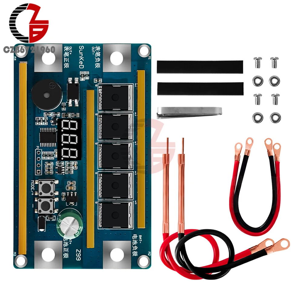 99 Versnellingen Puntlasser DIY Kits 12 V 18650 Lithiumbatterij Energieopslag 5 MOS Transistors Puntlassen Besturingskaart Nikkel Vel