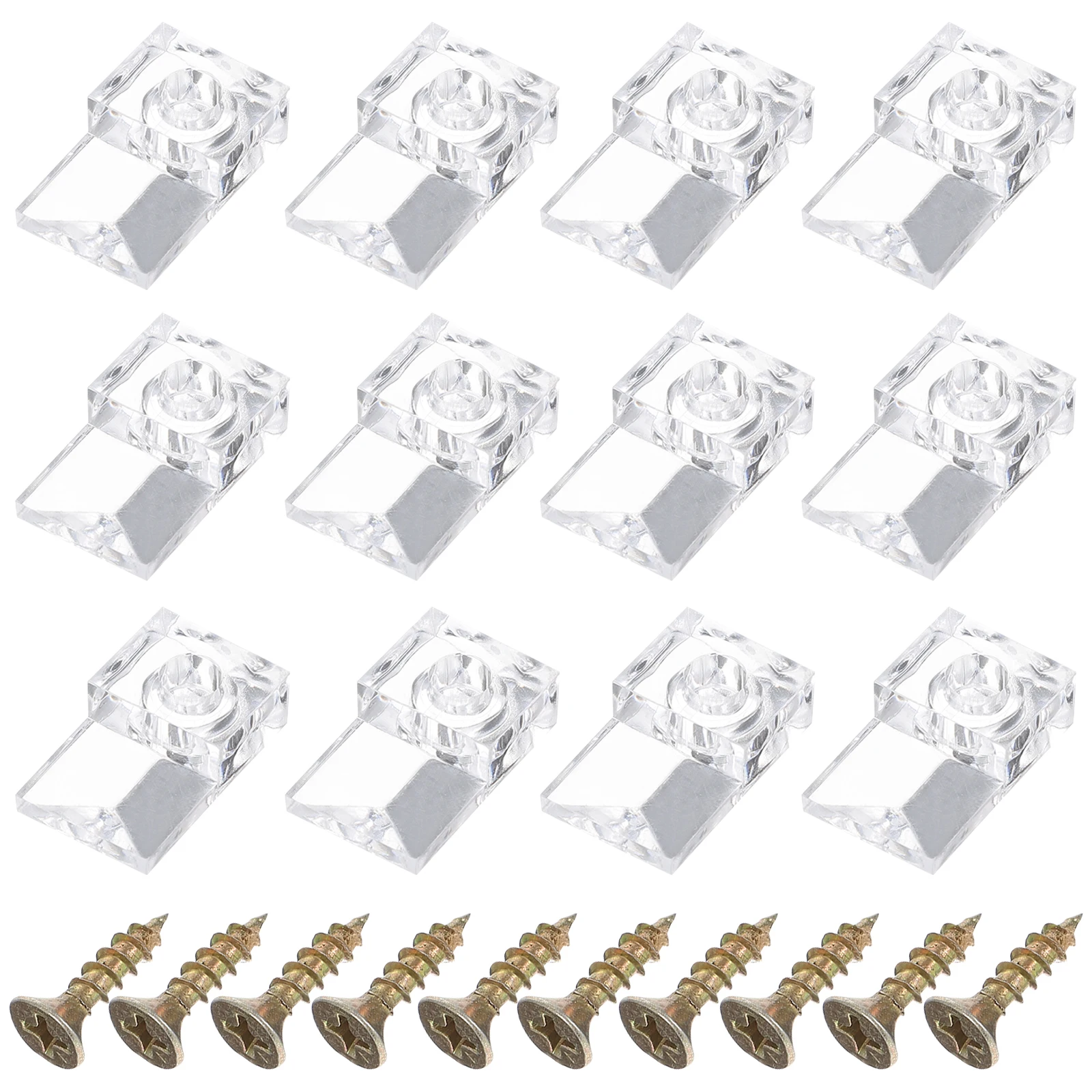 

50pcs Punch Free Mirror Buckle Glass Mounting Clips Bracket Retainer Bathroom Hardware Iron Fixings Transparent Easy