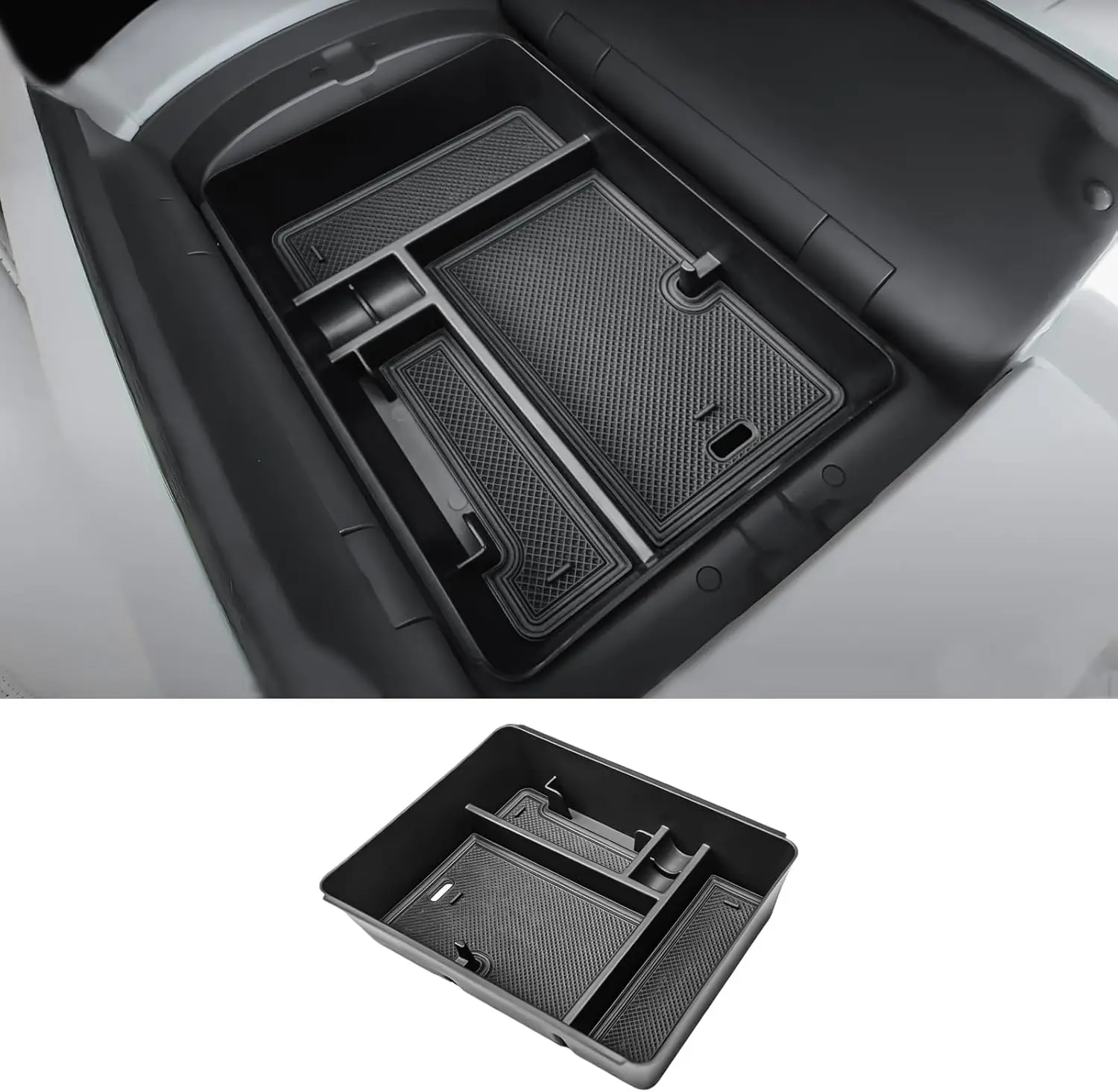 Center Console Organizer Tray For 2026 Hyundai Palisade Accessories Armrest Storage Tray Dual-Layer Insert Storage Car Box Tray