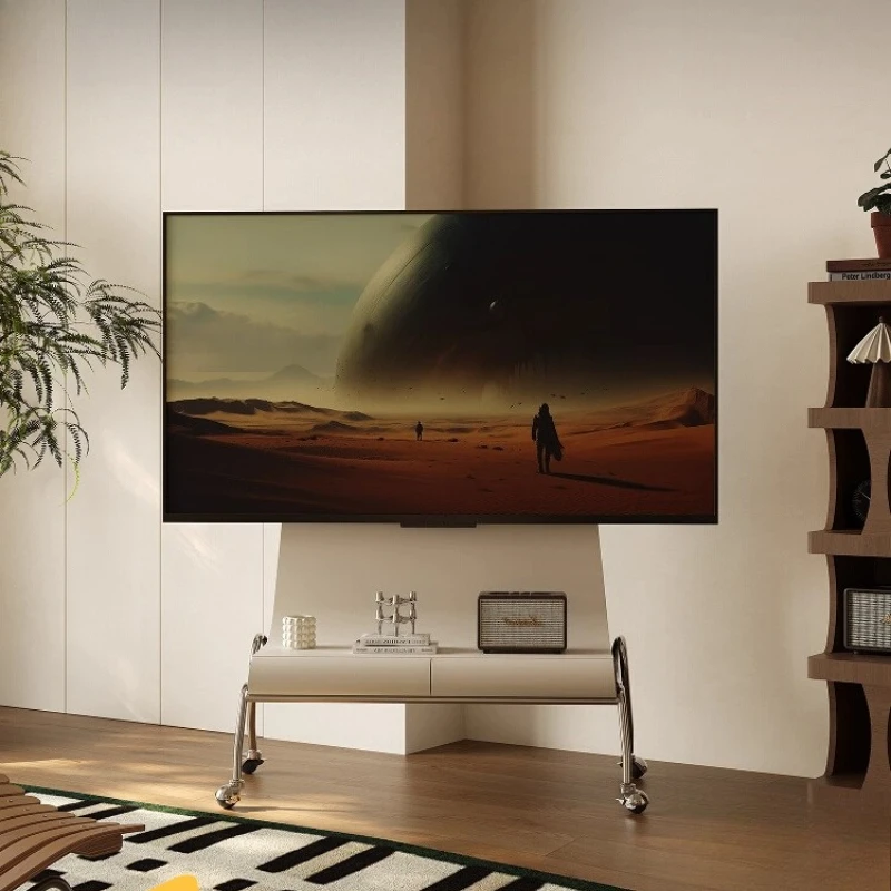 

Simple modern TV stand Floor-to-ceiling removable bedroom Living room universal TV stand with wheels