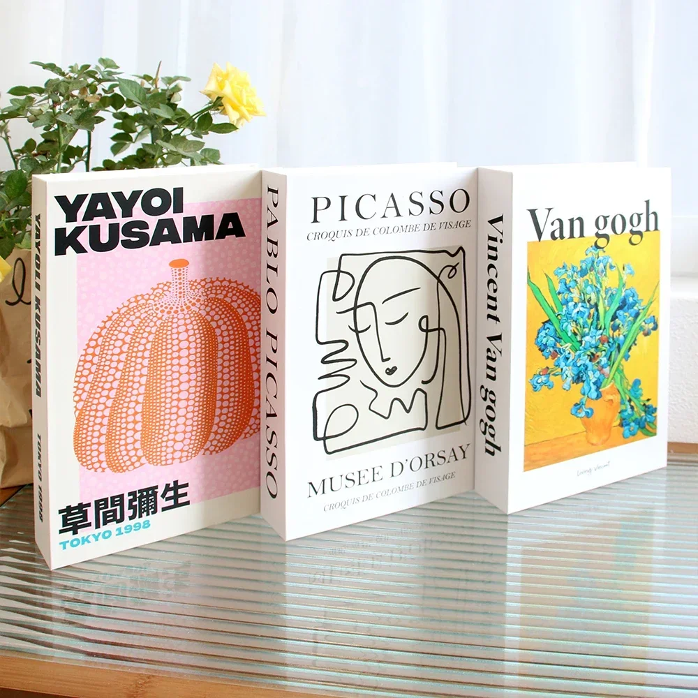 3Pcs Foldable Fashion Fake Books Living Room Decoration Designer Books Coffee Table Ornaments Club Hotel Room Villa Prop Books