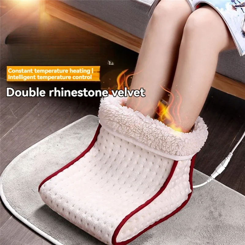 A40Z-Electric Foot Warmer Double-Side Electric Foot Heating Pad Foot Warmers For Home Office Under Table Desk